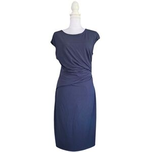 Velvet by Graham & Spencer Blue Ruched Bodycon Mini Dress